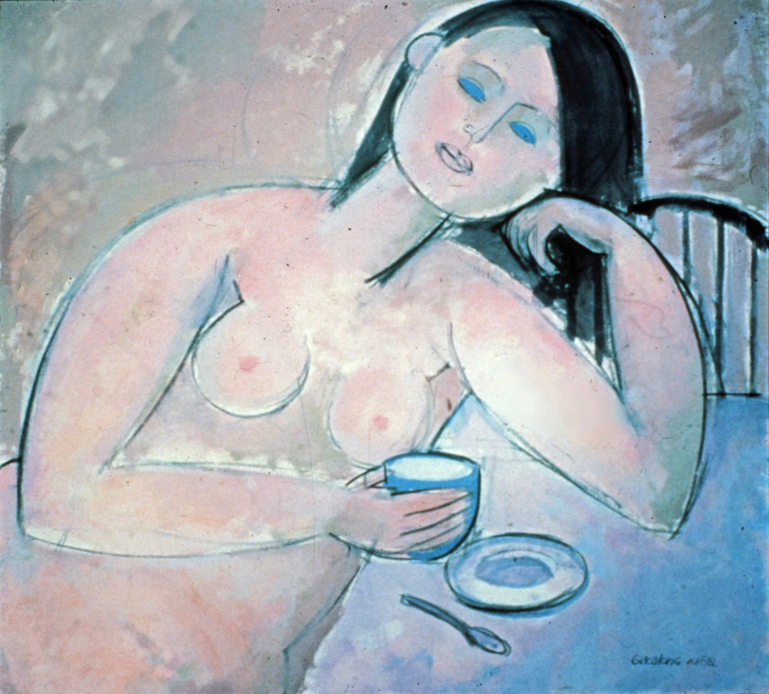 nude with coffee