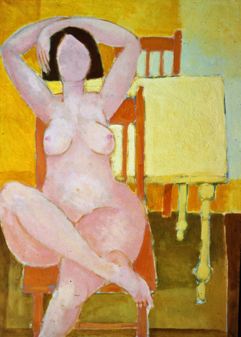 nude with yellow